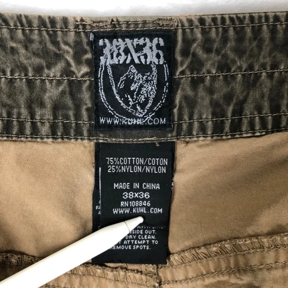 KUHL Revolvr Hiking Pants Men's 38x36 Olive Green UberKuhl Articulated Utility